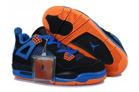 Wholesale Cheap Air Jordan 4 Womens cavs Shoes blue/black-orange