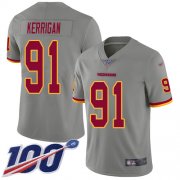 Wholesale Cheap Nike Redskins #91 Ryan Kerrigan Gray Men's Stitched NFL Limited Inverted Legend 100th Season Jersey