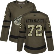 Wholesale Cheap Adidas Red Wings #72 Andreas Athanasiou Green Salute to Service Women's Stitched NHL Jersey