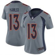 Wholesale Cheap Nike Broncos #13 KJ Hamler Gray Women's Stitched NFL Limited Inverted Legend Jersey