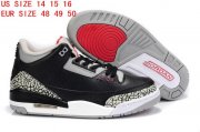 Wholesale Cheap Air Jordan 3 Big Size 14 15 16 Black/Cement grey-white-red