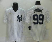 Wholesale Cheap Men's New York Yankees #99 Aaron Judge White Throwback Stitched MLB Cool Base Nike Jersey