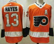 Wholesale Cheap Men's Philadelphia Flyers #13 Kevin Hayes Orange White Stitched NHL Jersey