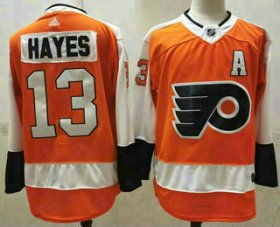 Wholesale Cheap Men\'s Philadelphia Flyers #13 Kevin Hayes Orange White Stitched NHL Jersey