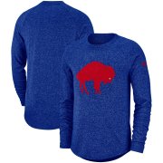 Wholesale Cheap Buffalo Bills Nike Fan Gear Marled Historic Raglan Long Sleeve T-Shirt Royal