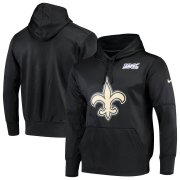 Wholesale Cheap New Orleans Saints Nike 100th Season Primary Logo Circuit Performance Pullover Hoodie Black