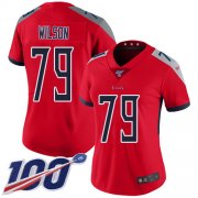 Wholesale Cheap Nike Titans #79 Isaiah Wilson Red Women's Stitched NFL Limited Inverted Legend 100th Season Jersey