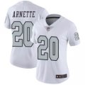 Wholesale Cheap Women's Las Vegas Raiders #20 Damon Arnette Limited White Color Rush Jersey