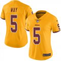 Wholesale Cheap Nike Redskins #5 Tress Way Gold Women's Stitched NFL Limited Rush Jersey