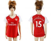 Wholesale Cheap Women's Arsenal #15 Chamberlain Home Soccer Club Jersey