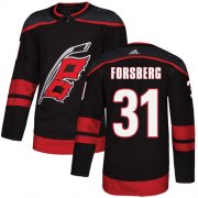 Wholesale Cheap Adidas Hurricanes #31 Anton Forsberg Black Alternate Authentic Stitched Youth NHL Jersey