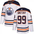 Wholesale Cheap Adidas Oilers #99 Wayne Gretzky White Road Authentic Stitched Youth NHL Jersey