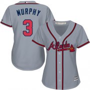 Wholesale Cheap Braves #3 Dale Murphy Grey Road Women's Stitched MLB Jersey
