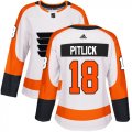 Wholesale Cheap Adidas Flyers #18 Tyler Pitlick White Road Authentic Women's Stitched NHL Jersey