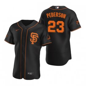 Wholesale Cheap Men\'s San Francisco Giants #23 Joc Pederson Black Flex Base Stitched Jersey