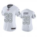 Wholesale Cheap Women's Las Vegas Raiders #39 Nate Hobbs White Color Rush Limited Jersey