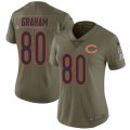 Wholesale Cheap Nike Bears #80 Jimmy Graham Olive Women's Stitched NFL Limited 2017 Salute To Service Jersey