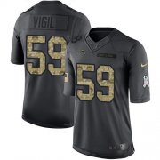 Wholesale Cheap Nike Chargers #59 Nick Vigil Black Men's Stitched NFL Limited 2016 Salute to Service Jersey