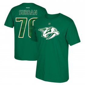 Wholesale Cheap Nashville Predators #76 PK Subban Reebok St. Paddy\'s Day Name & Number T-Shirt Green