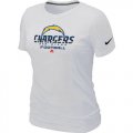 Wholesale Cheap Women's Nike Los Angeles Chargers Critical Victory NFL T-Shirt White