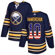 Wholesale Cheap Adidas Sabres #10 Dale Hawerchuk Navy Blue Home Authentic USA Flag Stitched NHL Jersey