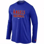Wholesale Cheap Los Angeles Angels Long Sleeve MLB T-Shirt Dark Blue