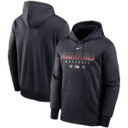 Wholesale Cheap Men's Washington Nationals Nike Navy Authentic Collection Therma Performance Pullover Hoodie