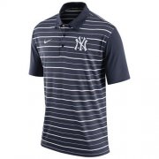 Wholesale Cheap Men's New York Yankees Nike Navy Dri-FIT Stripe Polo