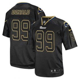 Wholesale Cheap Nike Rams #99 Aaron Donald Lights Out Black Men\'s Stitched NFL Elite Jersey