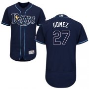 Wholesale Cheap Rays #27 Carlos Gomez Dark Blue Flexbase Authentic Collection Stitched MLB Jersey
