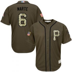 Wholesale Cheap Pirates #6 Starling Marte Green Salute to Service Stitched Youth MLB Jersey