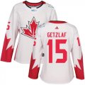 Wholesale Cheap Team Canada #15 Ryan Getzlaf White 2016 World Cup Women's Stitched NHL Jersey
