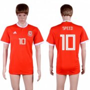 Wholesale Cheap Wales #10 Speed Red Home Soccer Club Jersey
