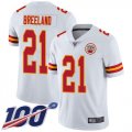 Wholesale Cheap Nike Chiefs #21 Bashaud Breeland White Youth Stitched NFL 100th Season Vapor Limited Jersey