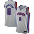 Wholesale Cheap Nike Pistons #0 Andre Drummond Silver NBA Swingman Statement Edition Jersey