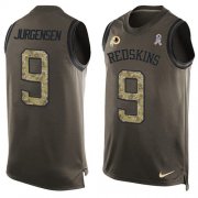 Wholesale Cheap Nike Redskins #9 Sonny Jurgensen Green Men's Stitched NFL Limited Salute To Service Tank Top Jersey
