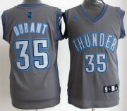 Wholesale Cheap Oklahoma City Thunder #35 Kevin Durant Gray Shadow Jersey