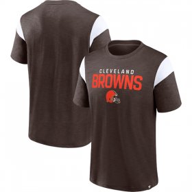 Wholesale Men\'s Cleveland Browns Brown White Home Stretch Team T-Shirt