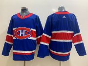 Wholesale Cheap Men's Montreal Canadiens Blank Blue Adidas 2020-21 Alternate Authentic Player NHL Jersey