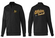 Wholesale Cheap MLB Oakland Athletics Zip Jacket Black_1