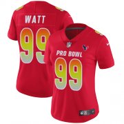 Wholesale Cheap Nike Texans #99 J.J. Watt Red Women's Stitched NFL Limited AFC 2019 Pro Bowl Jersey