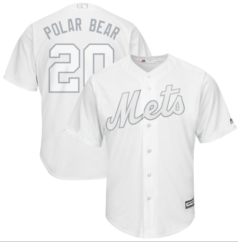 Wholesale Cheap Mets #20 Pete Alonso White "Polar Bear" Players Weekend Cool Base Stitched MLB Jersey