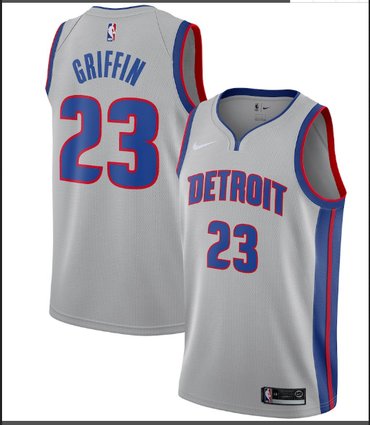 Wholesale Cheap Nike Detroit Pistons #23 Blake GriffinSilver NBA Swingman Statement Edition Jersey