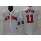 Wholesale Cheap Men's Boston Red Sox #11 Rafael Devers White New Cool Base Stitched Nike Jersey