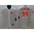 Wholesale Cheap Men's San Francisco Giants #35 Brandon Crawford White 2021 MLB Stitched Cool Base Nike Jersey